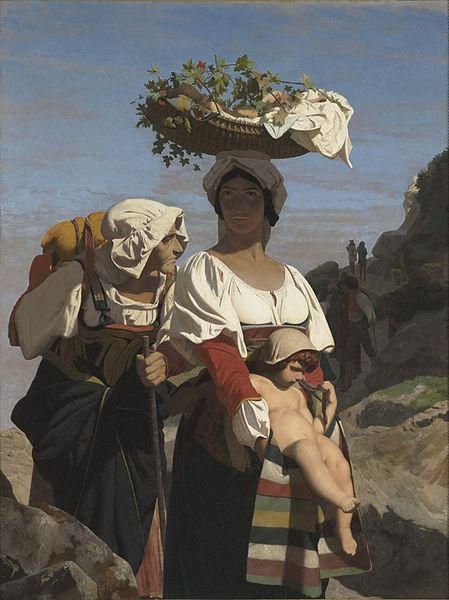 two Italian peasant women and a Child