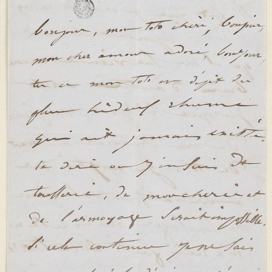 Lettre de Juliette Drouet à Victor Hugo, 3 juin  jeudi matin 8h1847