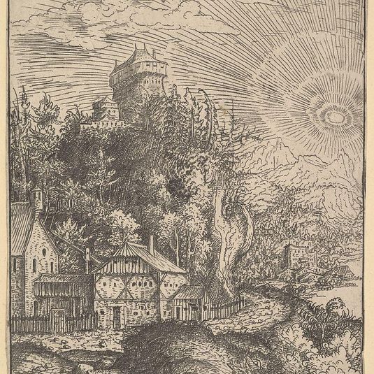 Landscape with a Castle Perched on a Rock