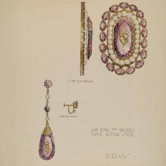 Brooch and Earrings