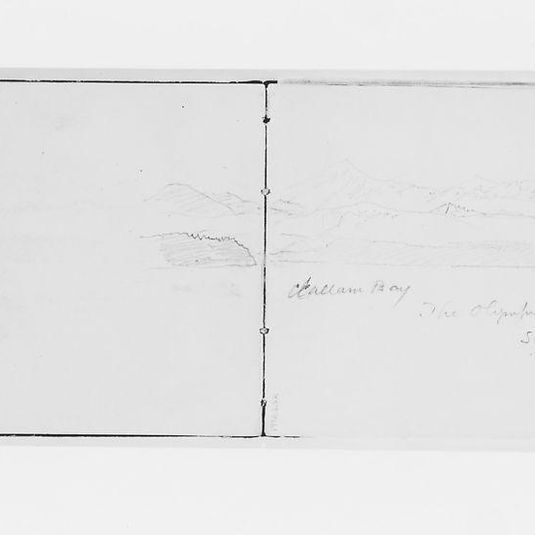 Clallam Bay, Olympian Range, Straits of [Juan de] Fuca (from Sketchbook X)