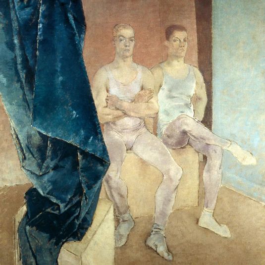 Greetings Card - Acrobats Waiting to Rehearse Brighton & Hove Museums