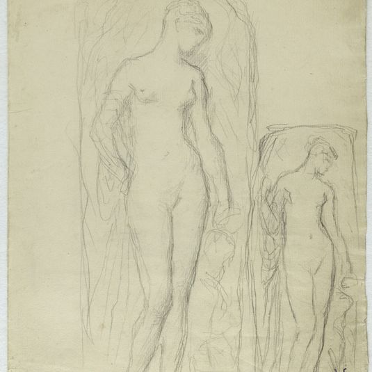 Deux femmes nues de profil (verso) / Etude de corps et d'un canard (verso)