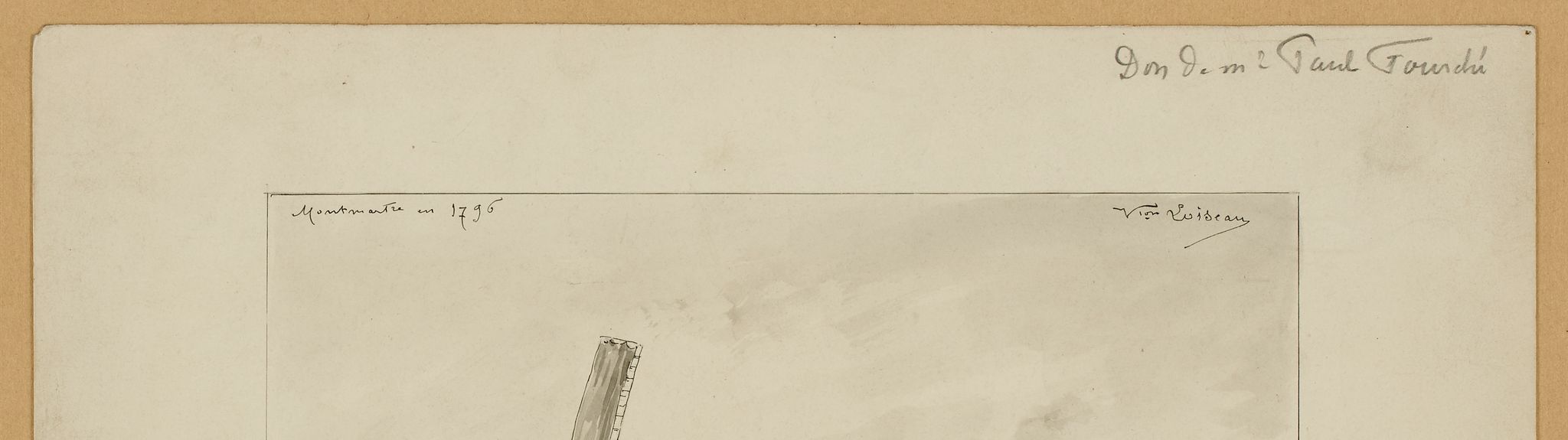 Montmartre en 1796, d'après des croquis de l'époque.