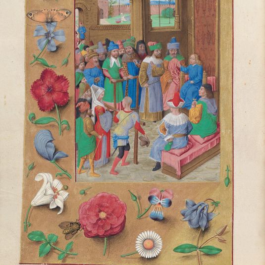 Hours of Queen Isabella the Catholic, Queen of Spain:  Fol. 195v, St. Suzanne