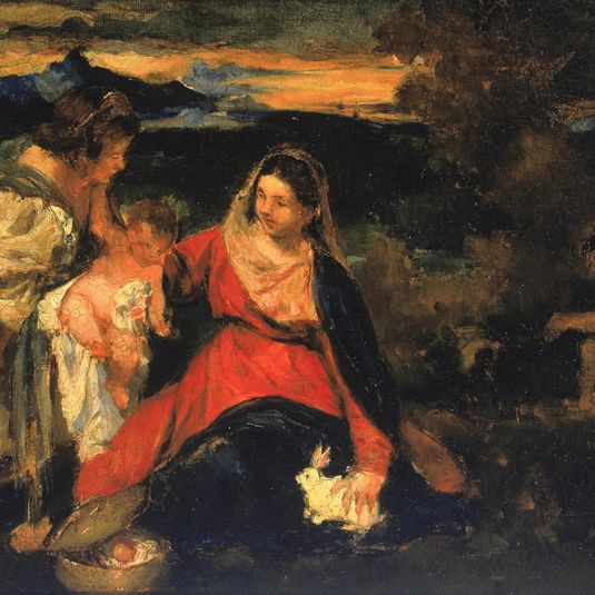 After Titian's "Madonna of the Rabbit"