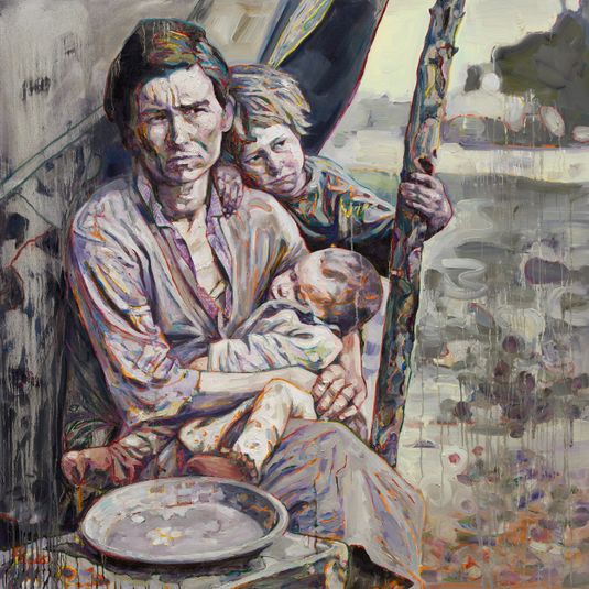 Migrant Mother: Mealtime