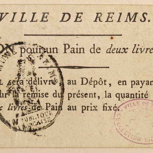 Bon pour un pain de deux livres, ville de Reims
