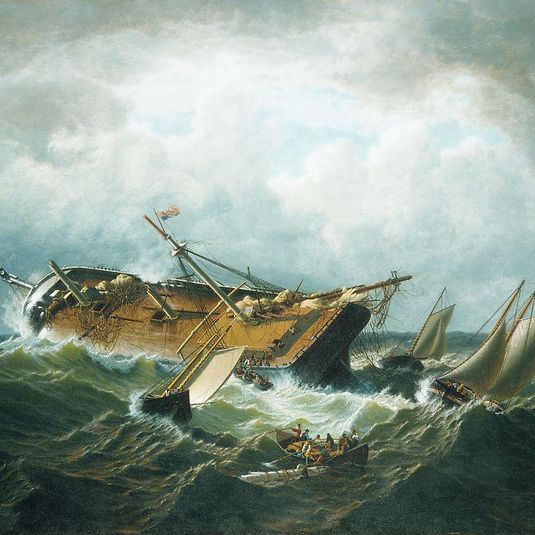 Shipwreck off Nantucket (Wreck off Nantucket after a Storm)