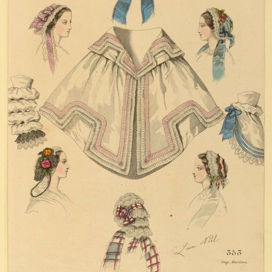 Fashion Plate no. 353 from L'Iris, Moniteur des Modes