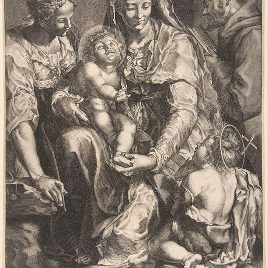 Virgin and Child with Saint Catherine, Francis of Assisi and John the Baptist