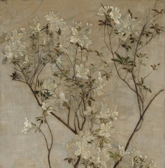 Still Life with Azaleas and Apple Blossoms