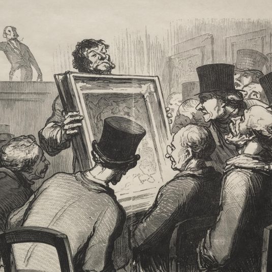 Painting Enthusiasts at Auction House Bouillon