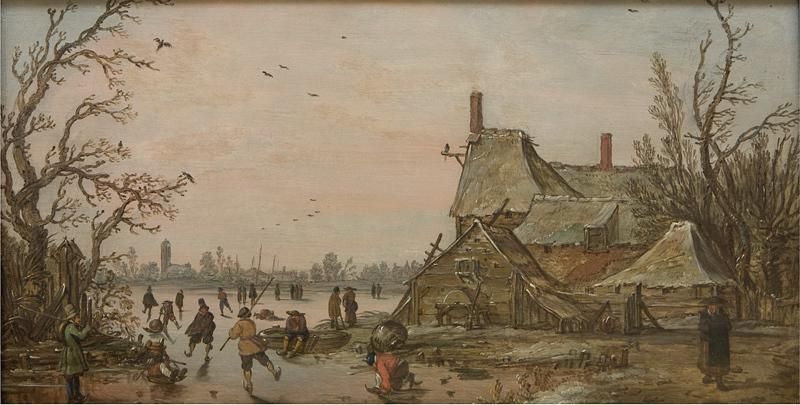 Winter Scene at a Farm
