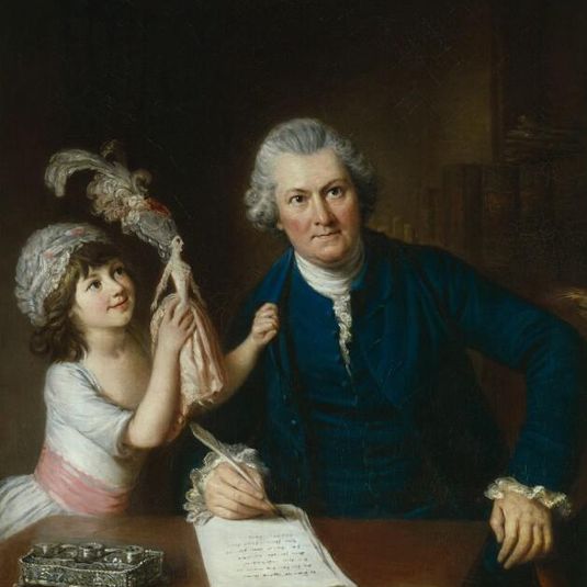 Christopher Anstey with his daughter
