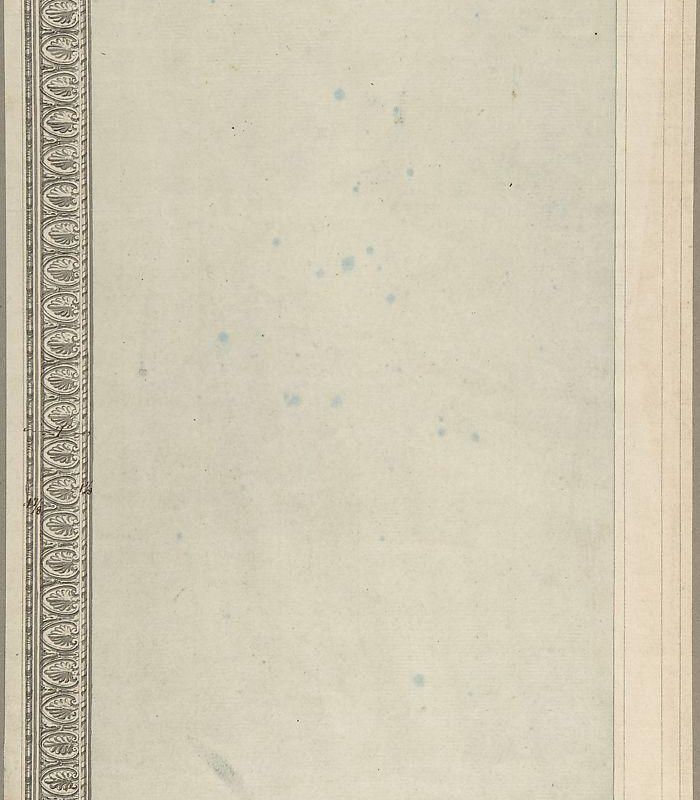 Design for a Pier-glass, of Tall Oblong Form, the Border a Palmette Frieze, the Termination an Urn