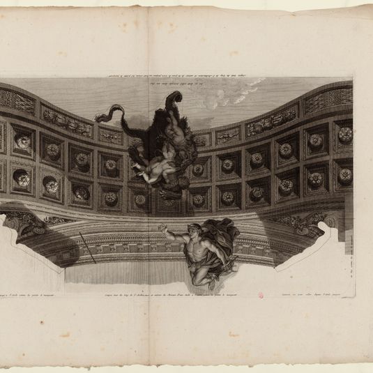 La Galerie d'Hercule de l'hôtel Lambert, Mercure et putti portant la peau du lion de Némée.