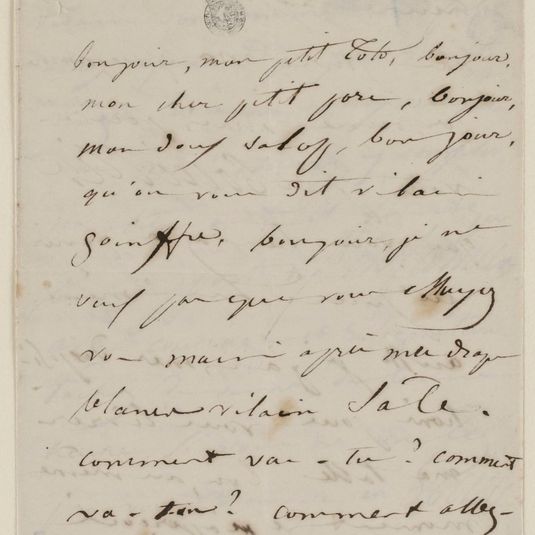 Lettre de Juliette Drouet à Victor Hugo, 24 décembre dimanche matin 8h 1848
