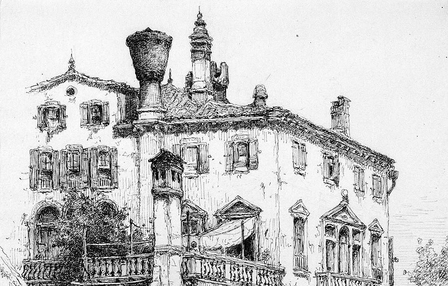 Sketch of Houses near SS. Giovanni e Paolo, Venice