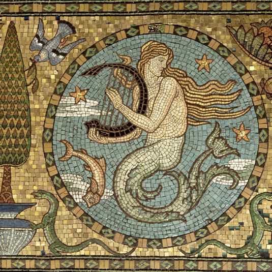 Gold mosaic frieze