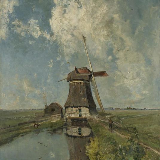 A Windmill on a Polder Waterway