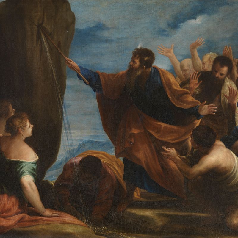 Moisés y el agua de la roca