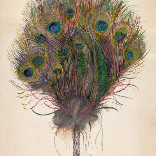 Peacock Feather Fan