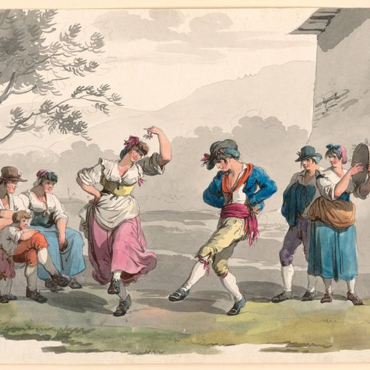 "Saltarello Romano," Dancing Peasants In The Neighborhood of Rome