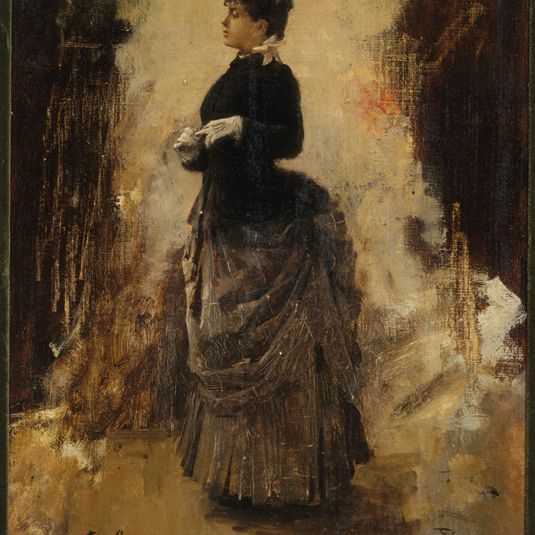 Femme retirant un gant
