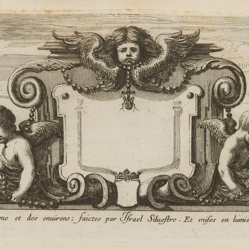 Diverses vues d'endroits remarquables d'Italie et de France. Frontispice
