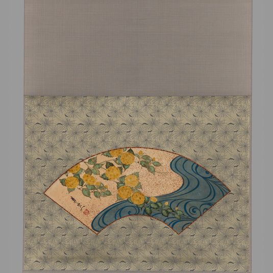 Corète du Japon et cours d'eau