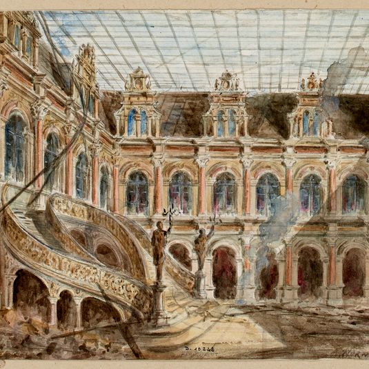 Escalier de la cour d'honneur de l'Hôtel de Ville.