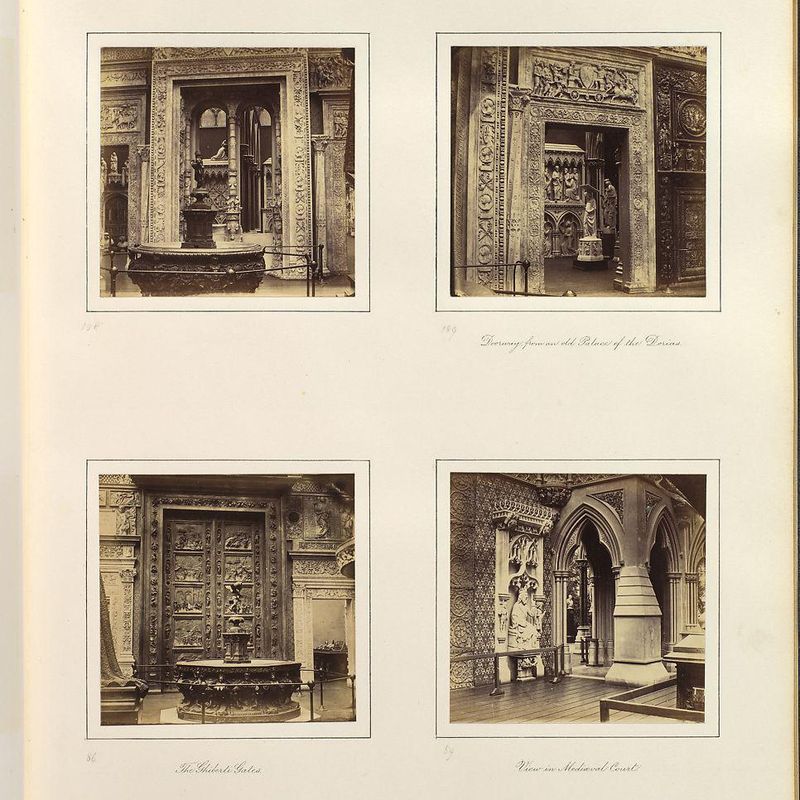 [Entryway to the Renaissance Court; Doorway from an Old Palace of the Dorias; The Ghiberti Gates; View in Medieval Court]