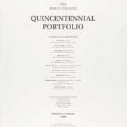 The Jesus College Quincentennial Portfolio Title Page