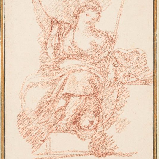 Seated allegorical figure