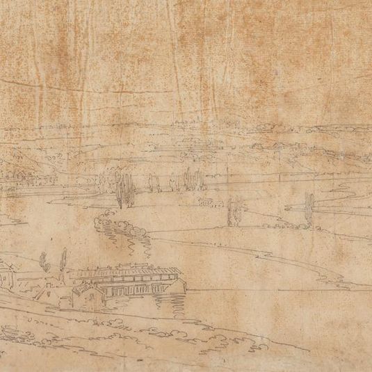 View of the Palace and Village of Choisi, on the Banks of the Seine