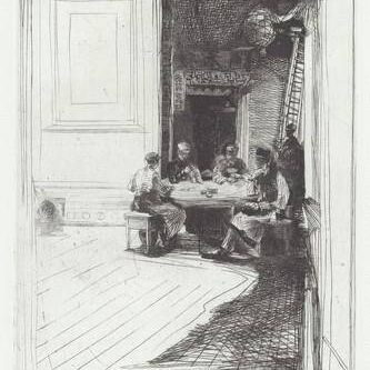 Chinese Card Players (plate C)