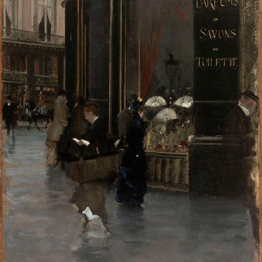 La parfumerie Violet, à l'angle du boulevard des Capucines et de la rue Scribe.