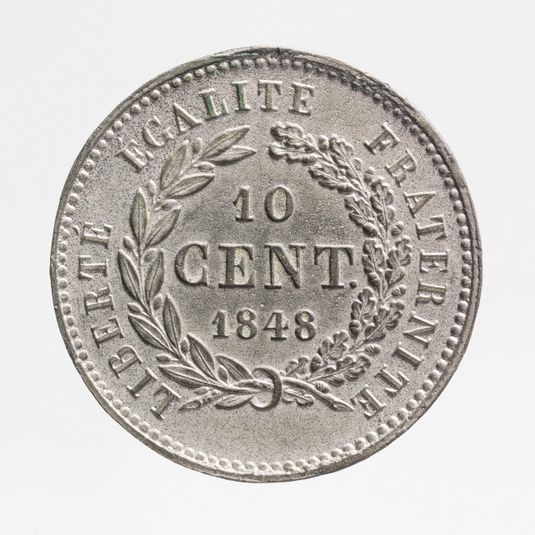 Essai pour la pièce de 10 centimes de franc de la Deuxième République, 1848