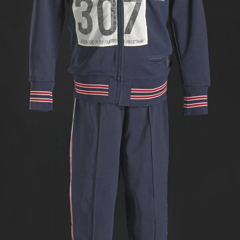 1968 Olympic warm-up suit pants worn by Tommie Smith