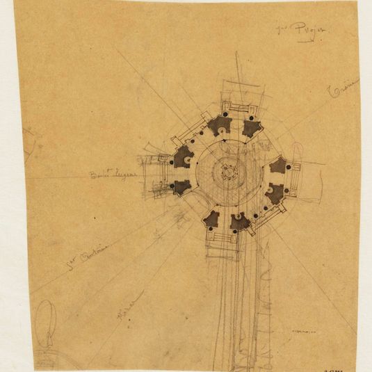 Plan, projet de monument à élever place du Trône