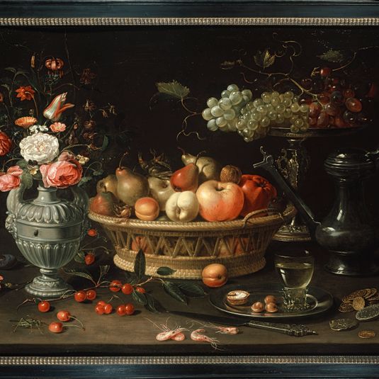 Still Life of Fruit and Flowers