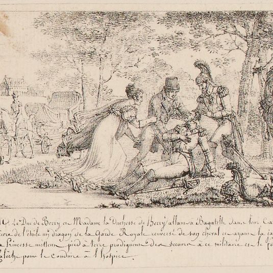 Bienfaisance du Duc et de la Duchesse de Berry envers un accidenté.
