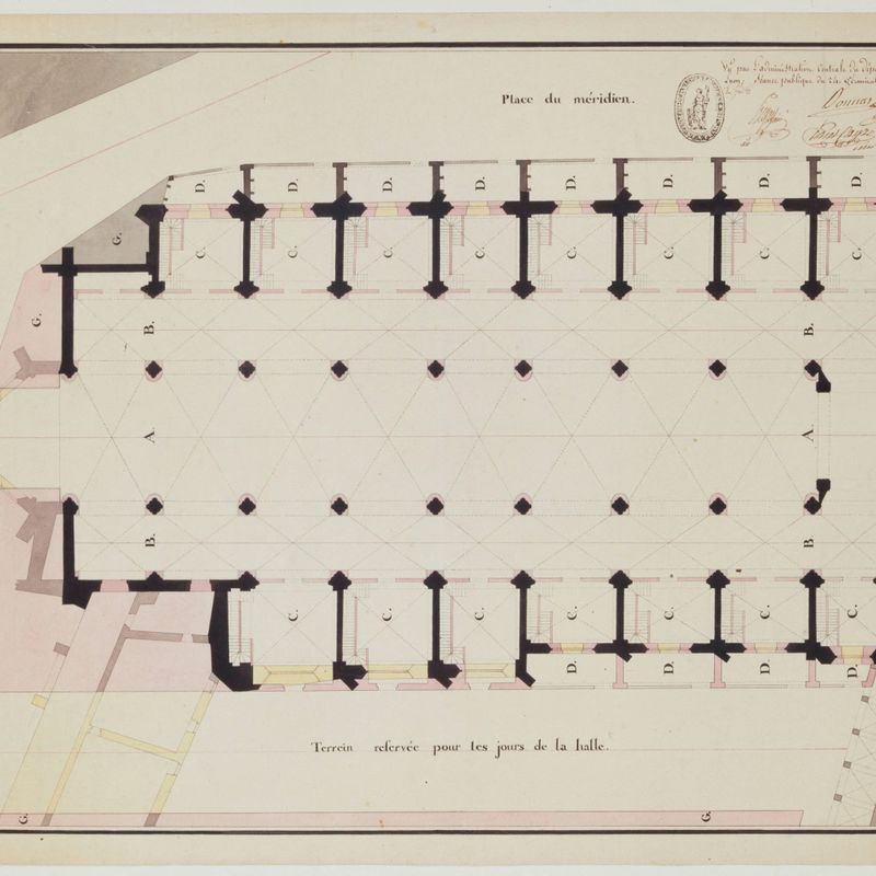 Plan de la halle