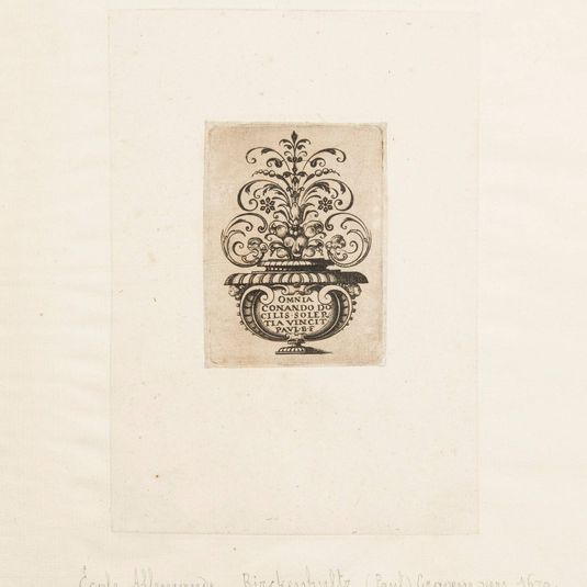 Plate from Omnia Conando Docilis Solertia Vincit (A Docile Disposition will Conquers all Difficulty)