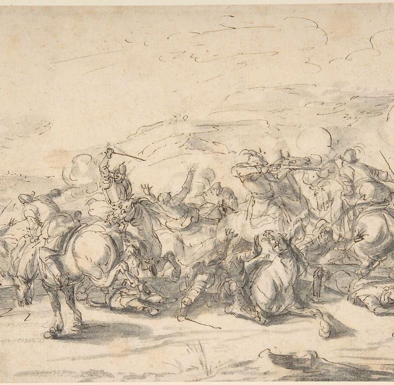 Battle Scene: a Cavalry Engagement