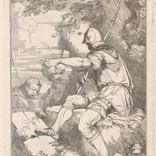 Banditti taking his post (no.4 from Fifteen Etchings dedicated to Sir Joshua Reynolds)