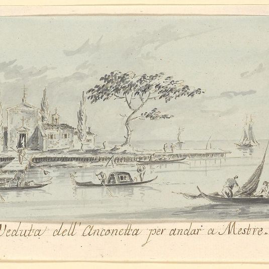 The Island of L'Anconetta, on the Way to Mestre, with the Church of La Madonnetta