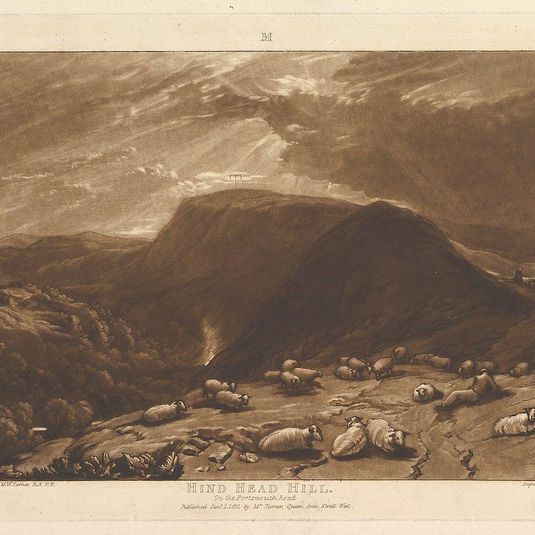 Hind Head Hill, On the Portsmouth Road, part V, plate 25 from "Liber Studiorum"