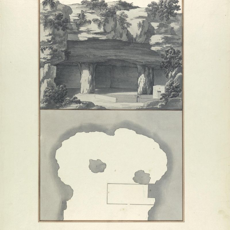 View and Plan of the Grotto of Gethsemene